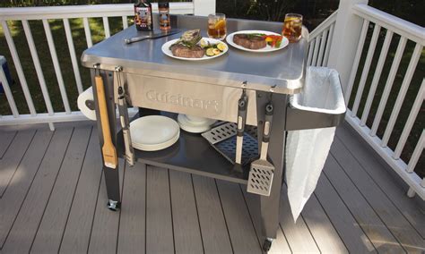 stainless steel outdoor table with cabinet|outside stainless steel tables.